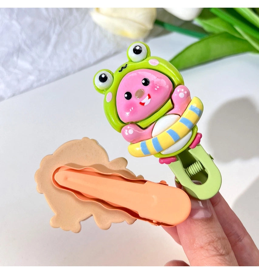 LOOPY Little Beaver Children's Hairpin Duckbill Clip Side Bangs Clip Broken Hairpin Little Girl's Headwear Ruby Hair Accessories