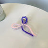 Women's Simple Style Bow Knot Plastic Resin Polishing Hair Claws