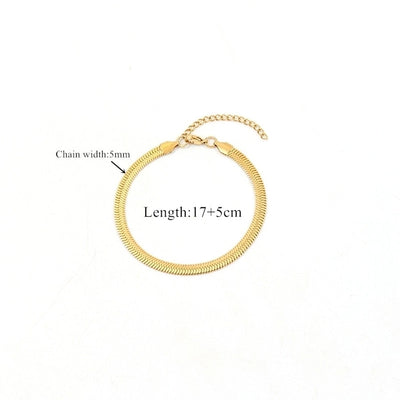 Elegant Simple Style Classic Style Chains Print 201 Stainless Steel Bracelets In Bulk