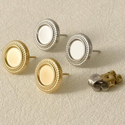 1 Pair Basic Classic Style Geometric Plating 304 Stainless Steel Ear Studs