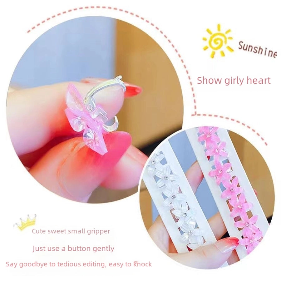 Children's Flower Small Grab Hair Accessories Girl's Braided Hair Buckle Head Flower Little Girl's Mini Grab Small Hairpin Headwear