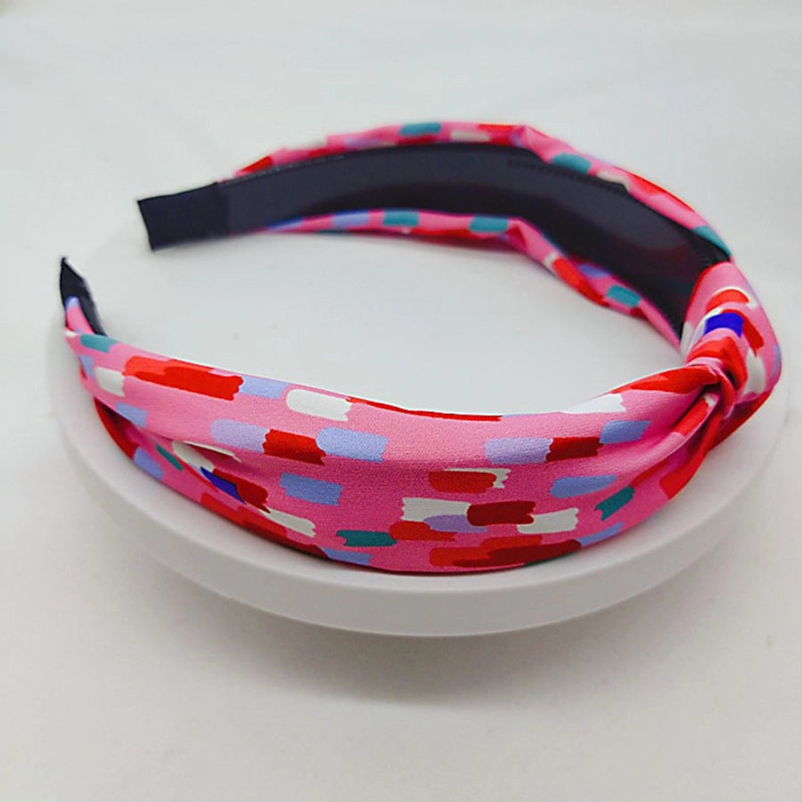 Women's Casual Retro Stripe Cloth Printing and Dyeing Printing Hair Band