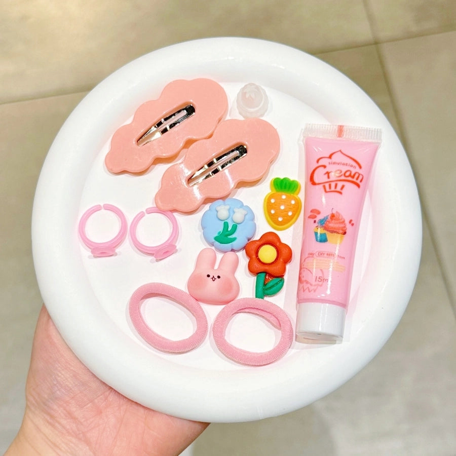 girl's cartoon style rabbit cartoon bow knot plastic hair clip hair tie