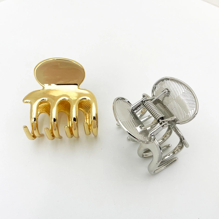Women's Casual Simple Style Hexagon Alloy Hair Claws