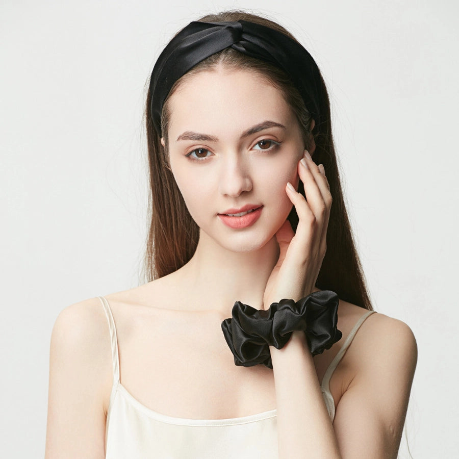 Strictly Selected 19 Mm Silk Hair Band Hair Ring Head Flower 100%  Silk Large Intestine Hair Ring Bright Color Hair Accessories Light Luxury Gift