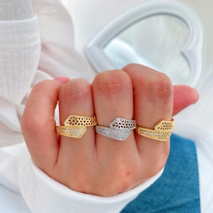 Jewelry Vintage Style Classic Style Geometric Copper Zircon Plating Rings Bracelets