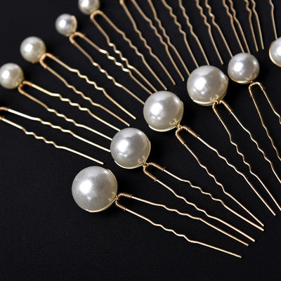 fashion geometric alloy artificial pearls 18 pieces