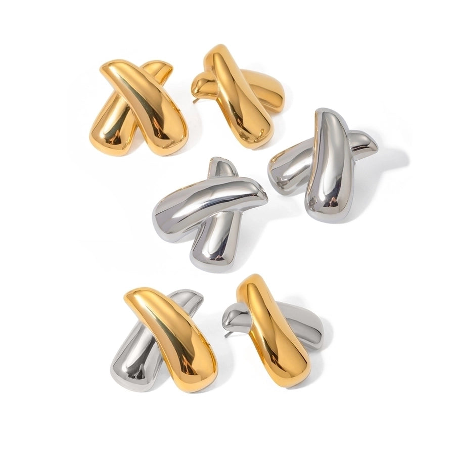 1 Pair Simple Style Classic Style X-Shaped 316 Stainless Steel  Ear Studs