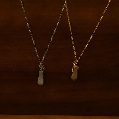 Copper 16K Gold Plated White Gold Plated Color Block Dancing shoes Pendant Necklace