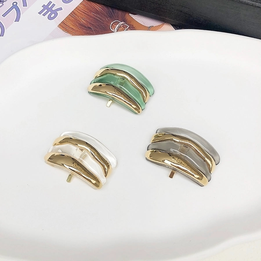 Women's Retro Simple Style Rectangle Elastic Band Resin Hair Tie