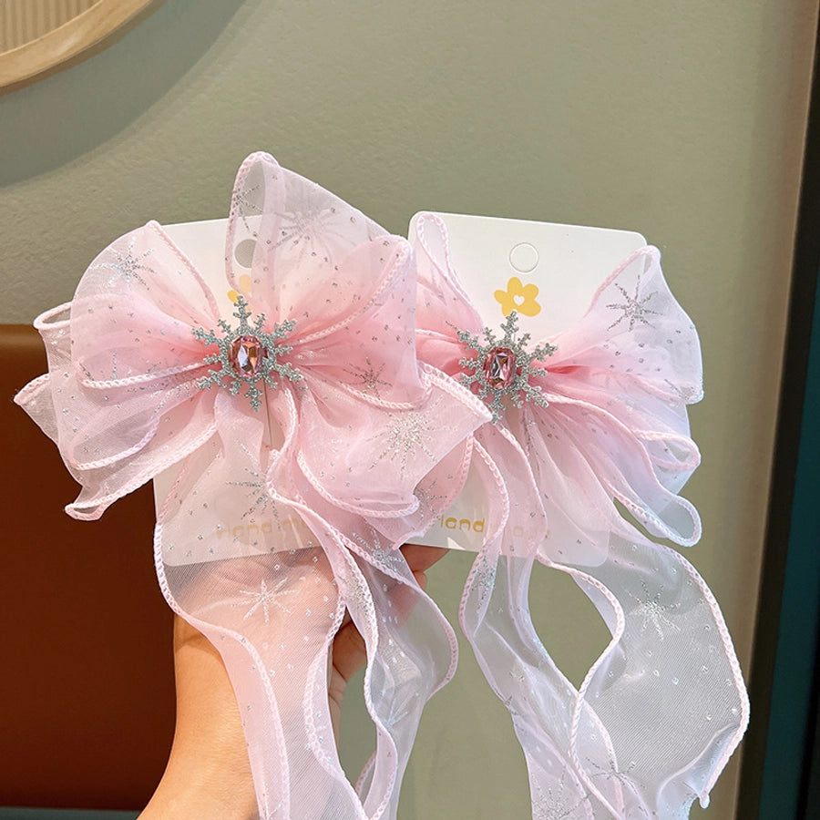 Kid'S Ethnic Style Bow Knot Synthetic Yarn Organza Hair Clip