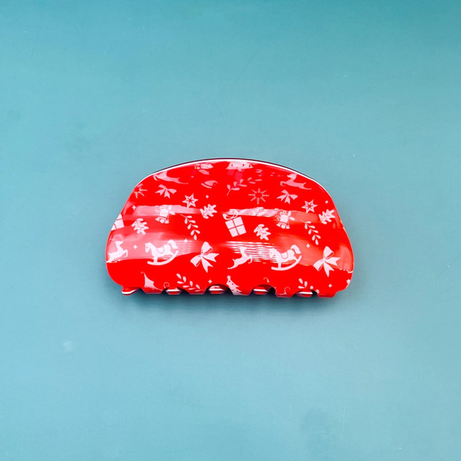 Christmas Basic Women's Christmas Tree Deer PVC Hair Claws