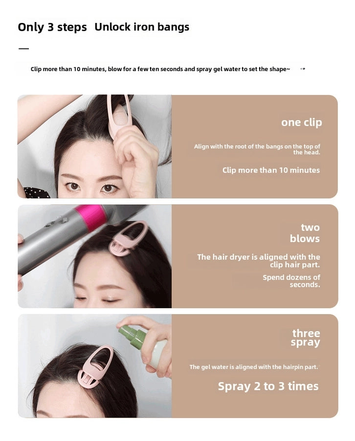 Upgrade pad hair root bangs curly hair loose clip  hairstyle clamshell holder seamless hairpin female high Skull top