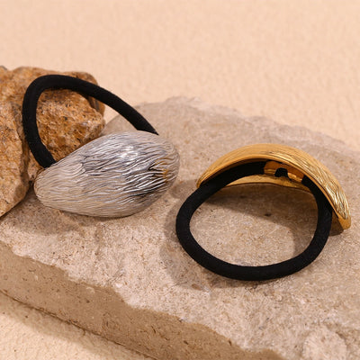 Women's IG Style Retro Geometric Solid Color 304 Stainless Steel Plating Hair Tie