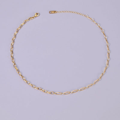 Jewelry Simple Style Classic Style Geometric Titanium Steel 18K Gold Plated Necklace