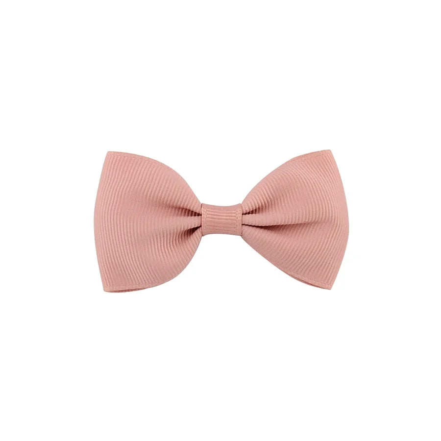 european and american solid color children's bow cute hairpin