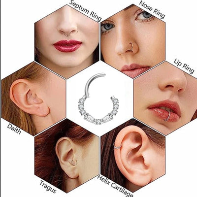 1 Piece Nose Rings & Studs Elegant Luxurious Simple Style Irregular Pure Titanium Titanium Alloy Zircon Ear Cartilage Rings & Studs Nose Rings & Studs
