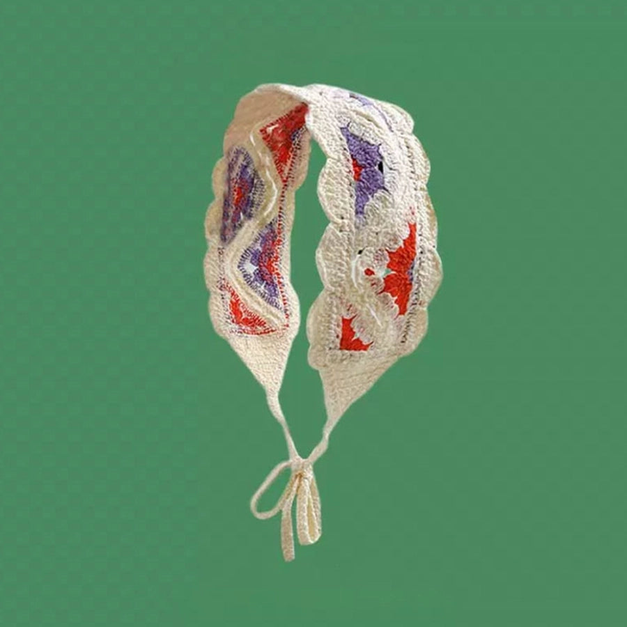 Women's Pastoral Flower Cotton Polyester Flowers Hollow Out Hair Band