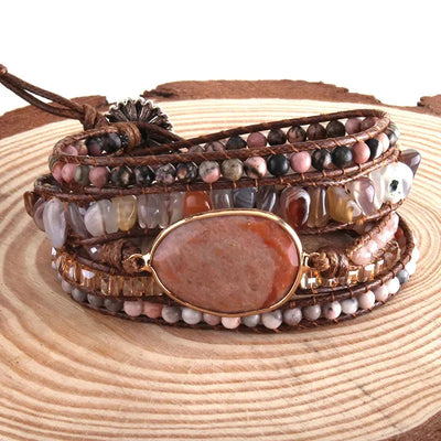 Vacation Geometric natural stone Beaded Chain Bracelets In Bulk