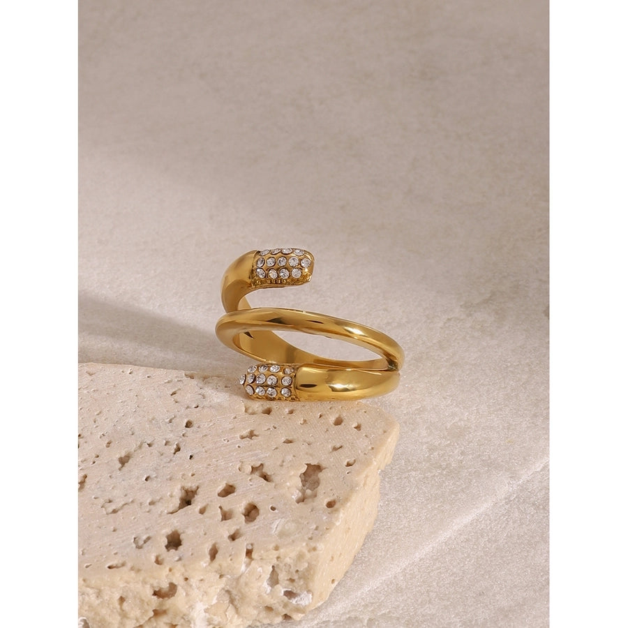 Jewelry Casual Simple Style Irregular 304 Stainless Steel Open Rings