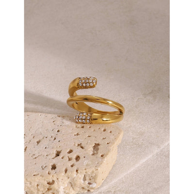 Jewelry Casual Simple Style Irregular 304 Stainless Steel Open Rings