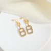 1 Pair Elegant Retro Pentagram Oval Plating Inlay Copper Zircon 14K Gold Plated Drop Earrings