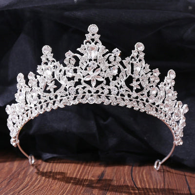 baroque style crown alloy inlay crystal rhinestones crown 1 piece