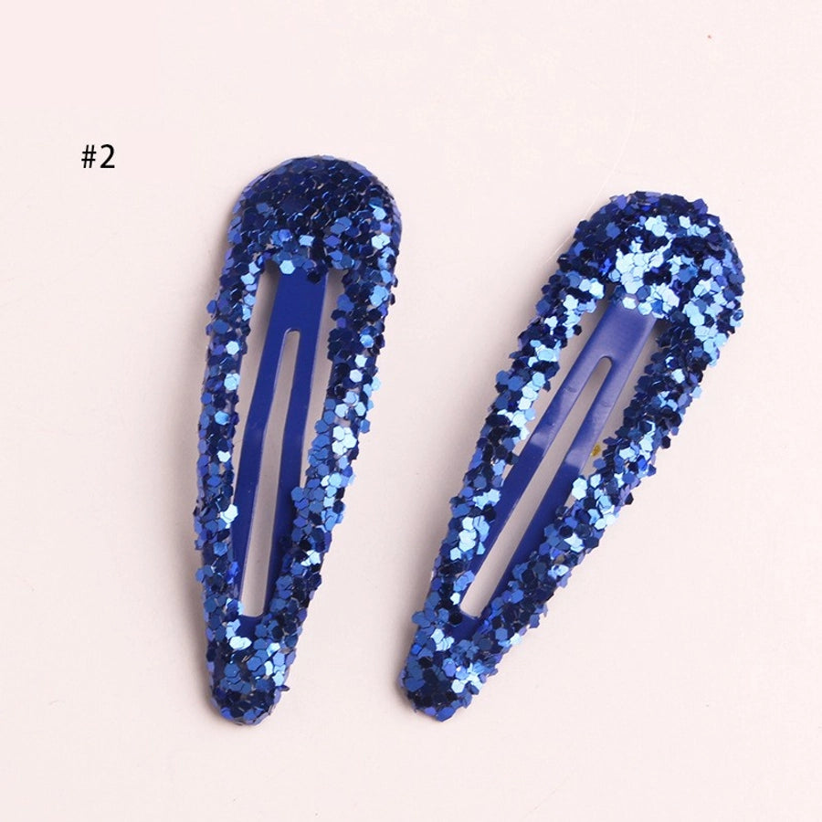 girl's simple style water droplets sequin hair clip