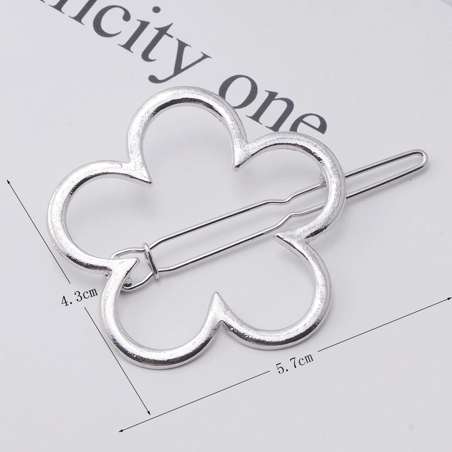 fashion geometric metal plating hair clip