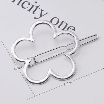 fashion geometric metal plating hair clip