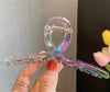 simple style gradient color arylic hollow out hair claws
