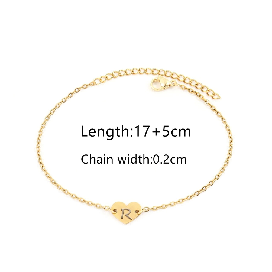 Elegant Simple Style Classic Style Letter 201 Stainless Steel 304 Stainless Steel Bracelets In Bulk