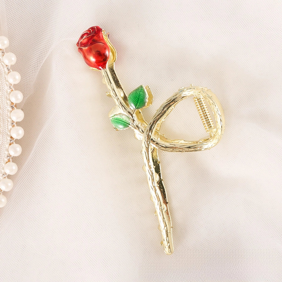Metal Flower South Korea Cyber Celebrity Hairpin Hairpin Women's Large Back Head Grasp Hair Grasp Headwear Hair Shark Clip