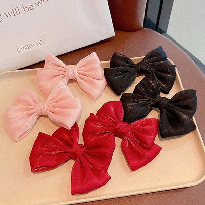 sweet bow knot cloth hair clip