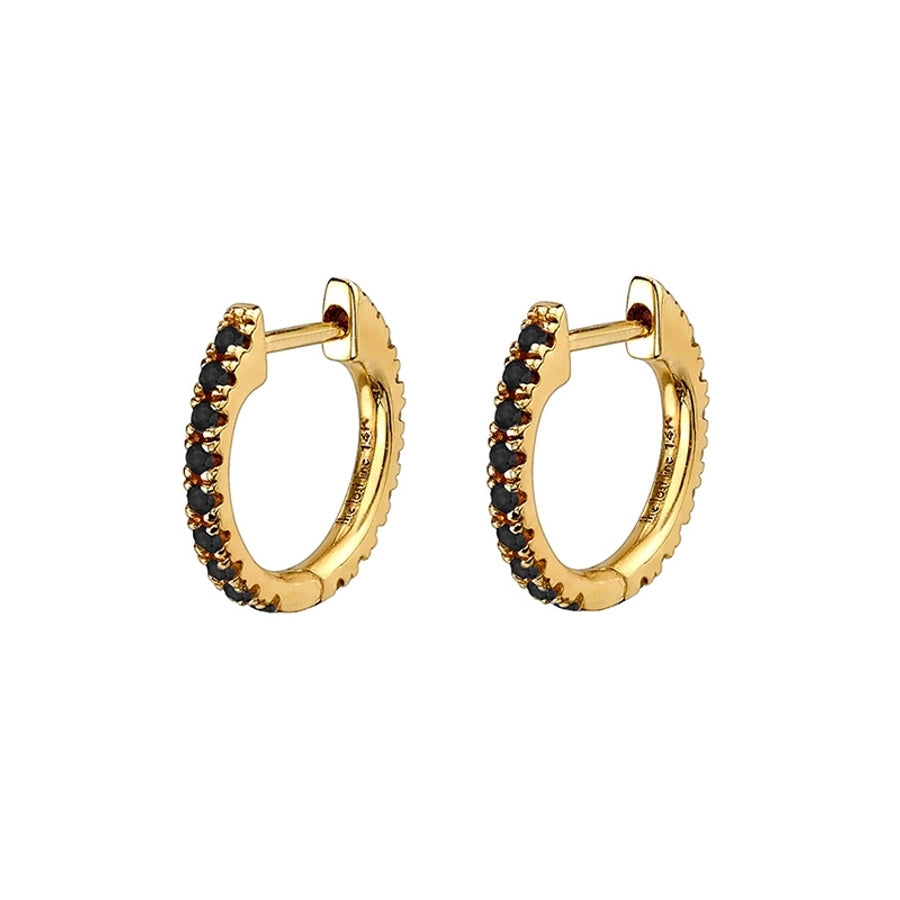 1 Pair IG Style Geometric Inlay Copper Zircon Gold Plated Earrings