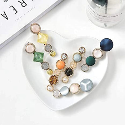 Hair Accessories Acetic Acid Side Clip Marble Effect Hairpin Pearl Candy Color Fashion Hairpin Combination Set