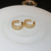 retro c shape solid color metal plating women's earrings 1 pair