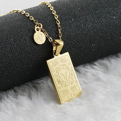 Casual Simple Style Constellation 18K Gold Plated 304 Stainless Steel  Pendant Necklace