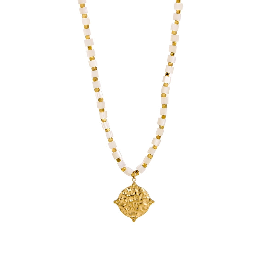 Jewelry Simple Style Geometric 304 Stainless Steel 18K Gold Plated Pendant Necklace