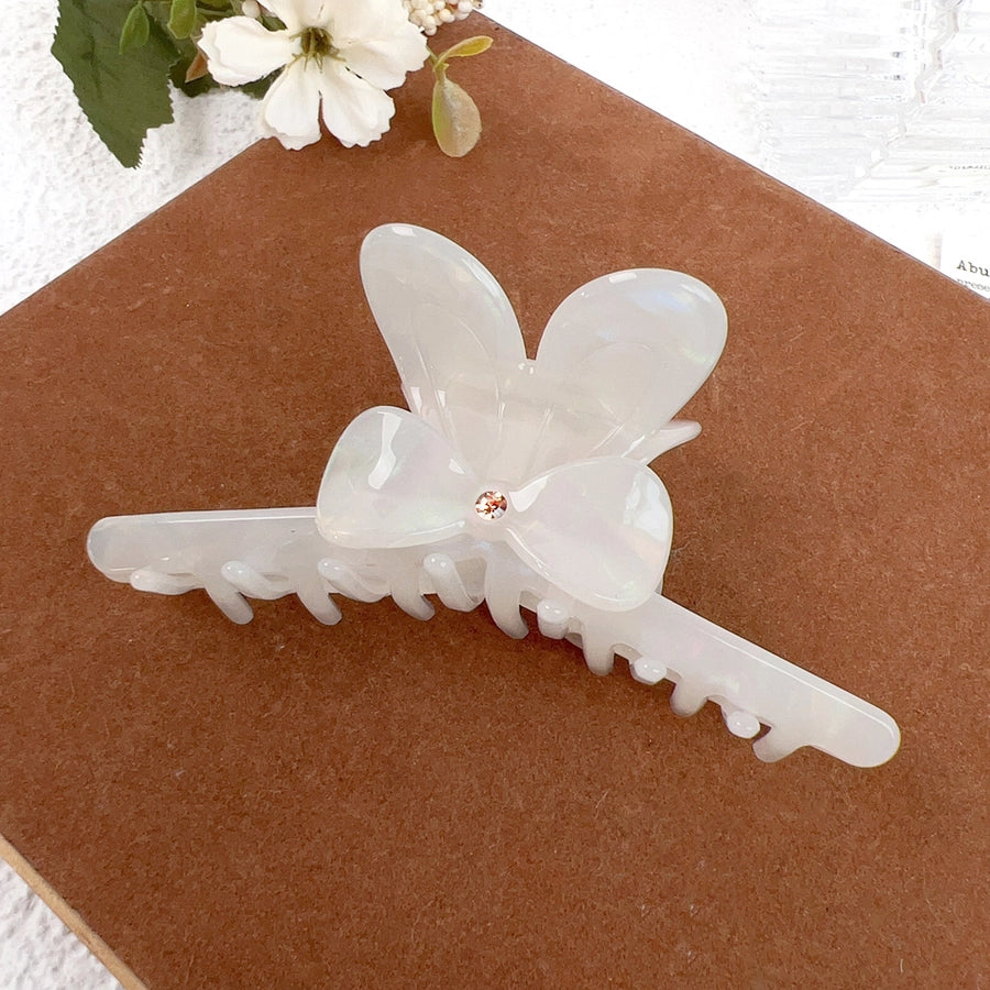 Women's Sweet Simple Style Bow Knot Acetic acid sheets Inlay Rhinestones Hair Claws