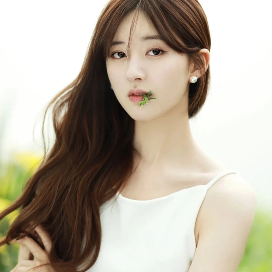 Bright Pearl silver stud earrings  new fashion mosquito coil ear clip commuter good quality earrings Korean temperament online celebrity