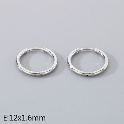 1 Pair Simple Style Round 304 Stainless Steel 18K Gold Plated Earrings