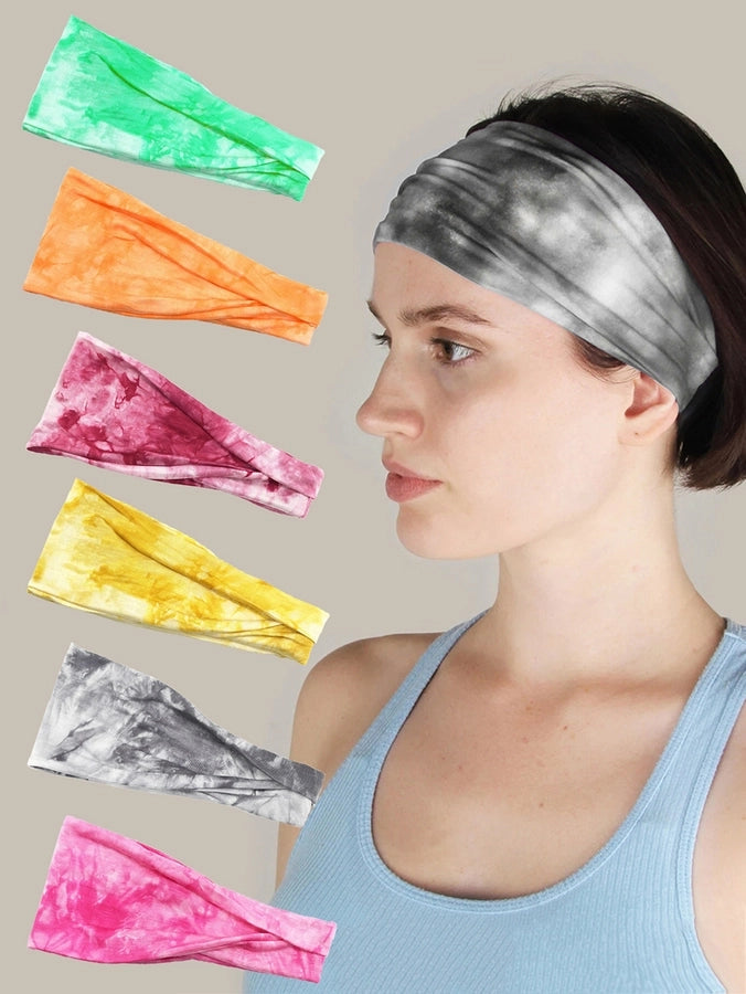 Women's Men's Casual Simple Style Gradient Color Flower Cloth Hair Band