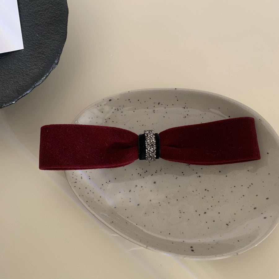 Women's IG Style Bow Knot velvet Hair Clip Hair Claws