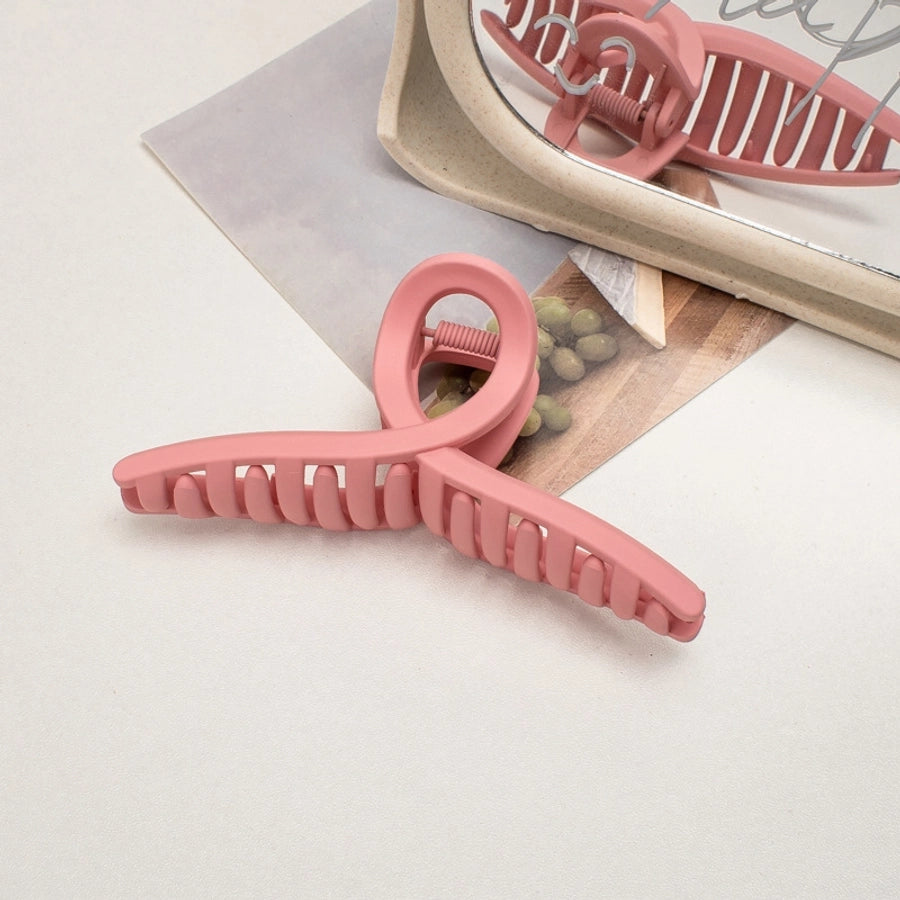 simple style solid color plastic resin spray paint hair clip 1 piece