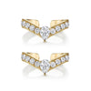 1 Pair Elegant Simple Style Geometric Copper Zircon 24K Gold Plated Drop Earrings Ear Cuffs