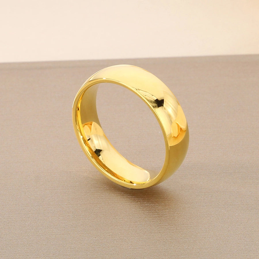 Jewelry Vintage Style Geometric 304 Stainless Steel 18K Gold Plated Rings