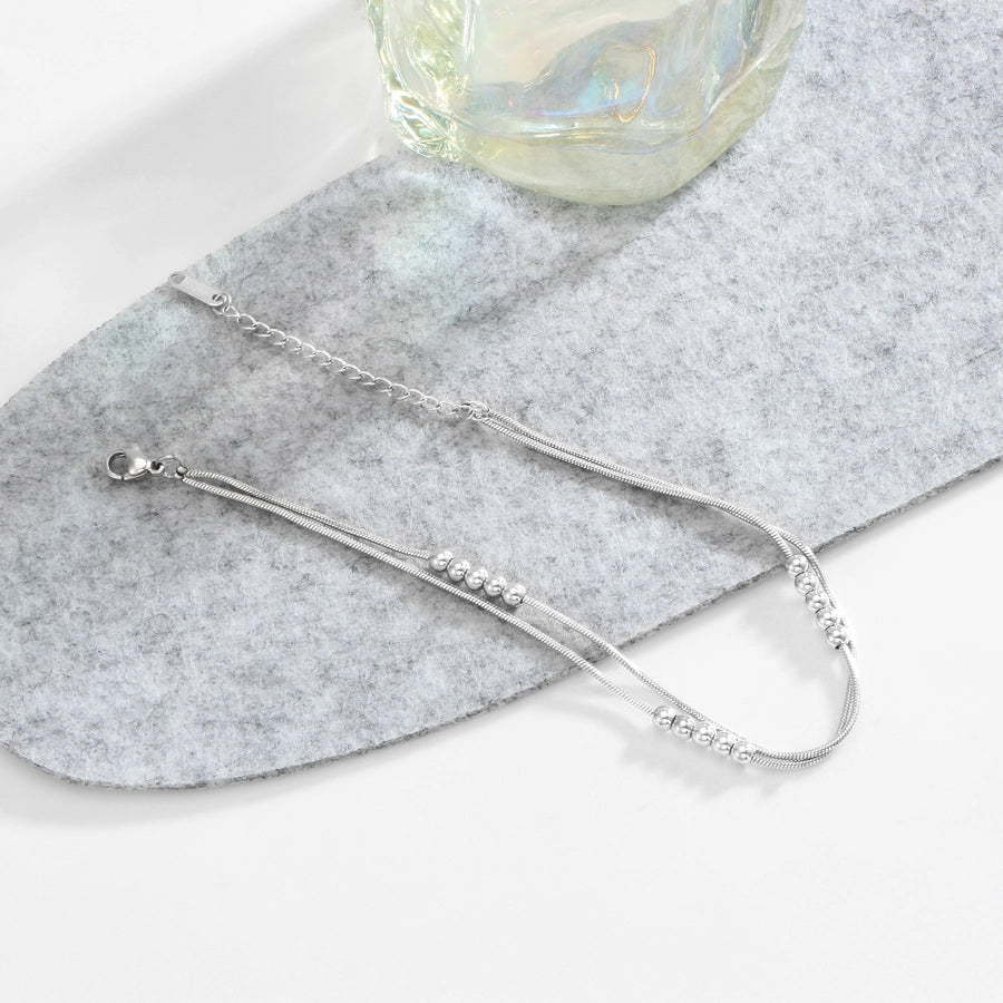 Simple Style Round 304 Stainless Steel White Gold Plated Gold Plated Bracelets In Bulk