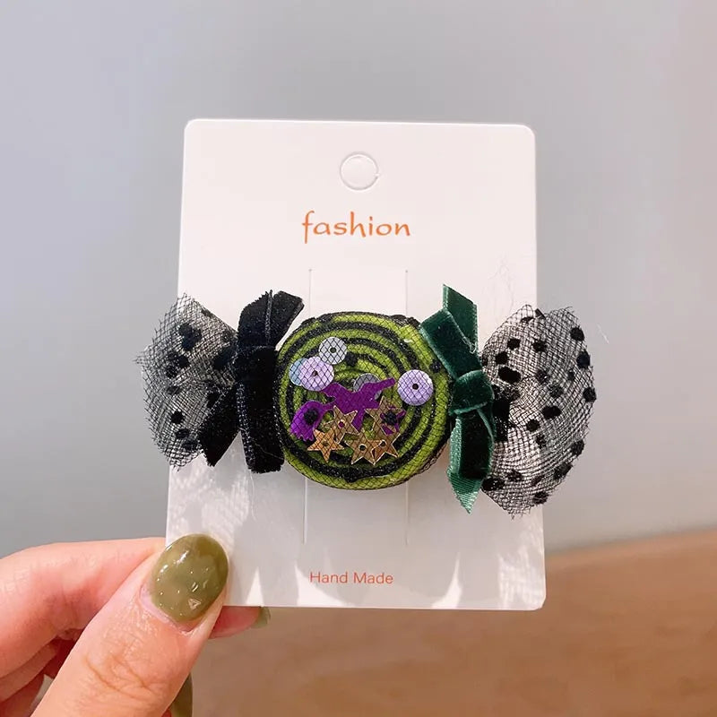 Halloween Cool Style Girl'S Pumpkin Cat Ghost Felt Hair Clip