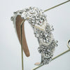 baroque silver diamond flower geometric inlaid pearl wide headband